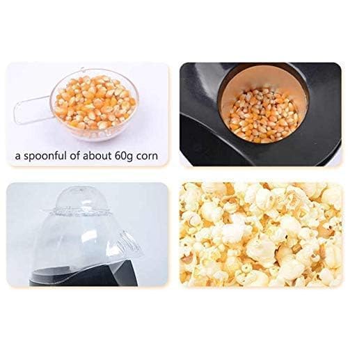 Hot Air Popcorn Popper Maker – Oil-Free, Electric Popcorn Machine with Measuring Cup & Butter Melter, Fast Popping, BPA-Free