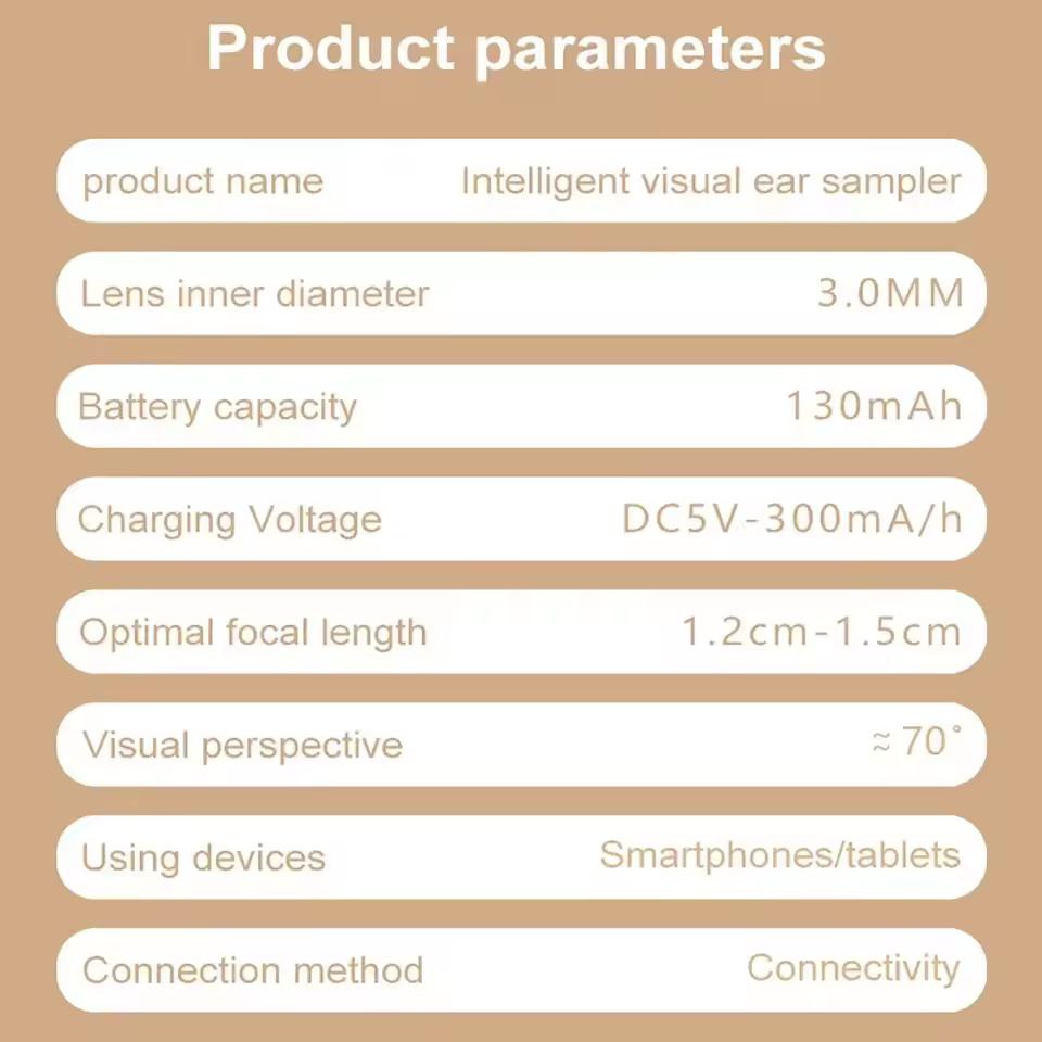 Wireless HD Visual Ear Cleaning Endoscope – Smart Ear Wax Removal Tool with LED Light