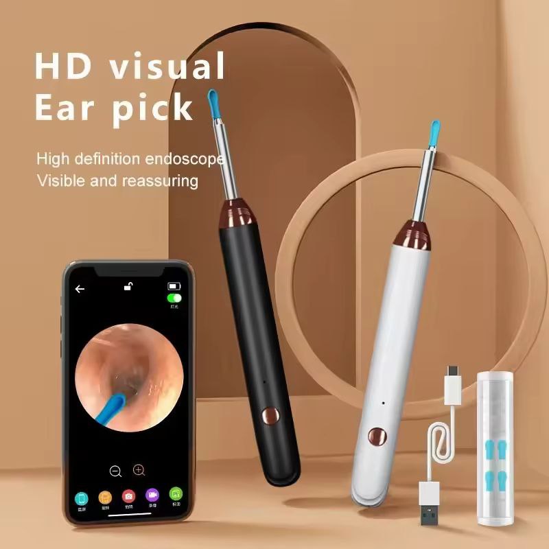 Wireless HD Visual Ear Cleaning Endoscope – Smart Ear Wax Removal Tool with LED Light