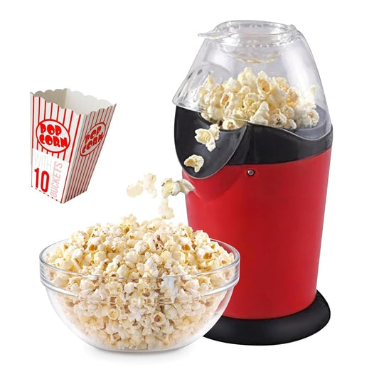 Hot Air Popcorn Popper Maker – Oil-Free, Electric Popcorn Machine with Measuring Cup & Butter Melter, Fast Popping, BPA-Free