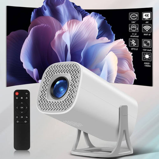 Smart Portable 4K HD Projector – Wireless Home Cinema